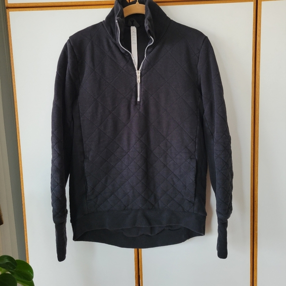 lululemon athletica Jackets & Blazers - Lululemon Insulated Lined Zip Bomber 4 Pullover Quilted Black